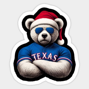 Texas Rangers Christmas Sticker